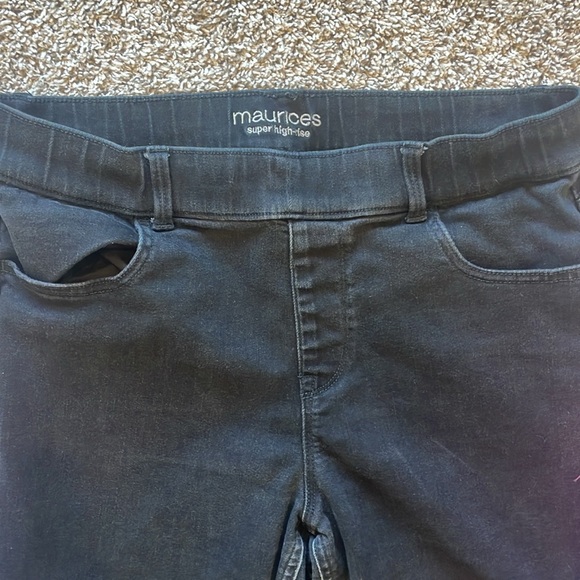 m jeans by maurices™ Cool Comfort Pull On Black Super High Rise Jegging L - Picture 5 of 7